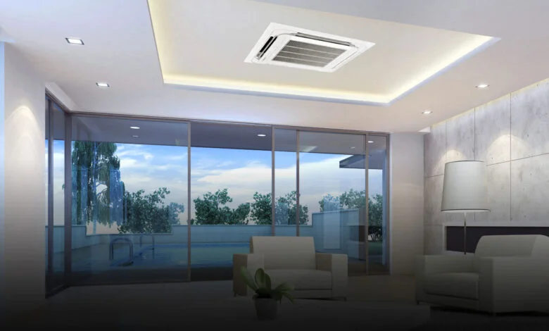 نظام التكيف المخفي يتميز بقدرته على توزيع الهواء بشكل متساوٍ دون التأثير على التصميم الداخلي. يهدف النظام إلى توفير راحة حرارية عالية، كفاءة طاقة، ومظهر أنيق للمكان.